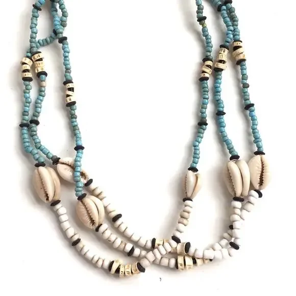 Necklace bundle of 2 Jewelry beaded summer boho - Picture 4 of 7